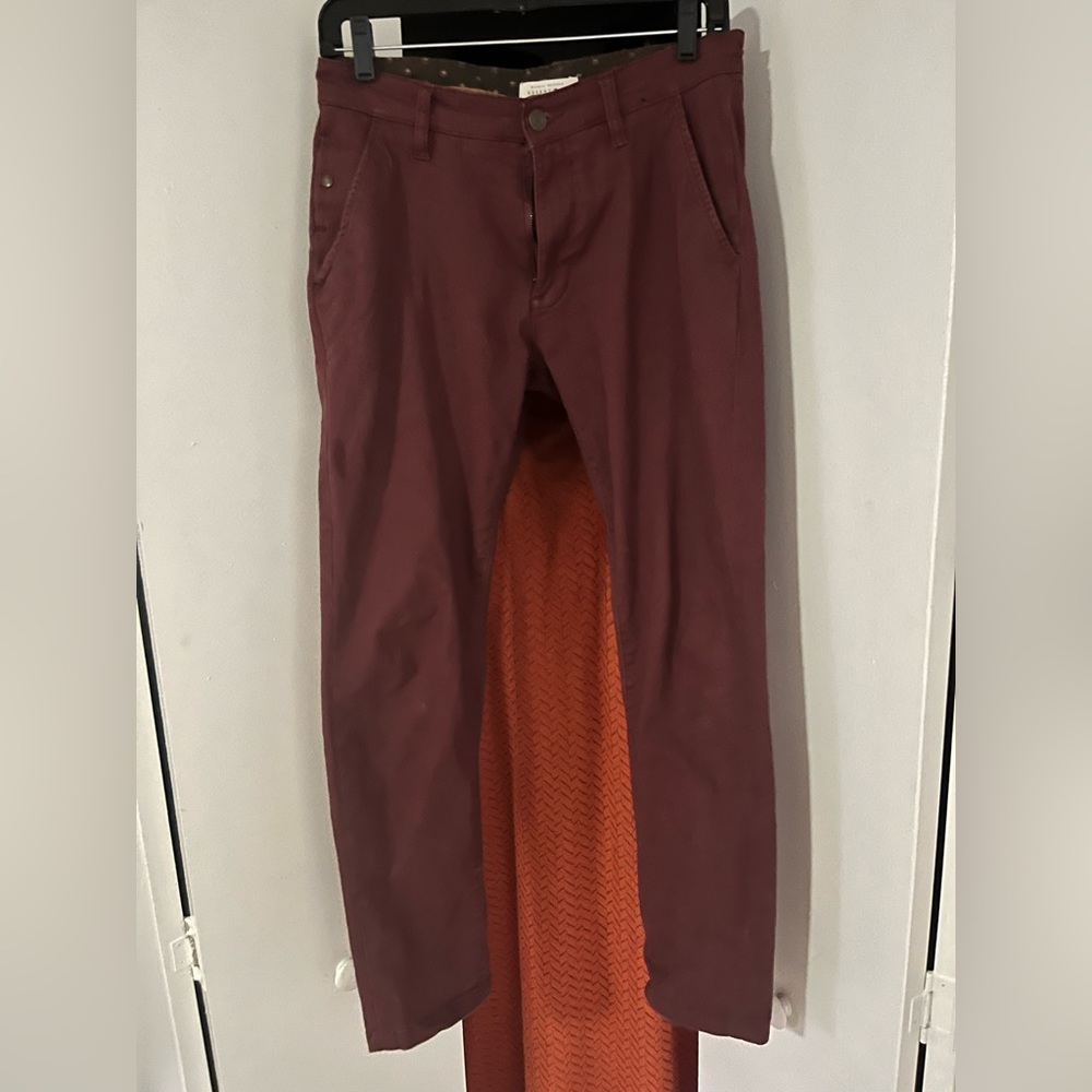 Michael Brandon Plum Slim Fit Chino 30 x 30
